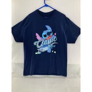 Disney Parks Lilo & Stitch Classic 02 Navy Blue Graphic T-Shirt XL